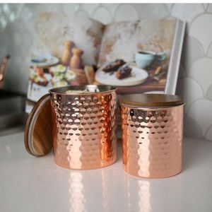 Hammered Copper Canisters